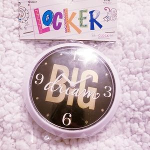 Mini Dream Big Locker Clock. NWT